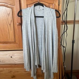 bluHeaven women's soft small gray lightweight vest gathers in‎ the back